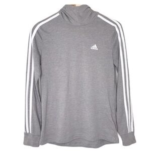 Adidas gray long sleeve hooded shirt sz Small